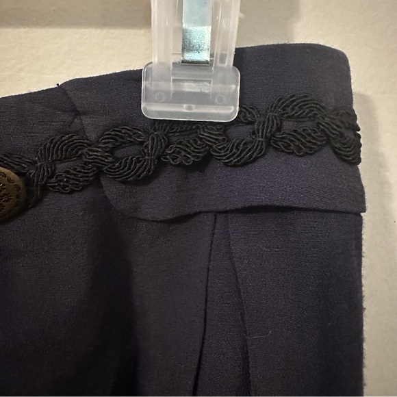 Anthropologie Girls from savoy navy straight pleated skirt size 8 Office Uniform - Picture 4 of 13